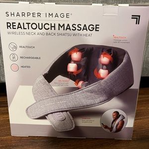 Wireless neck and back massager with heat